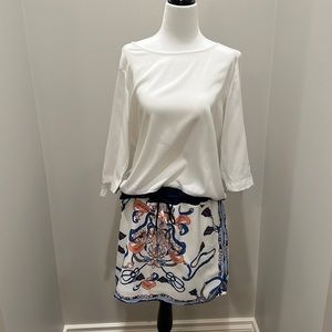 Drawstring tie waist dress